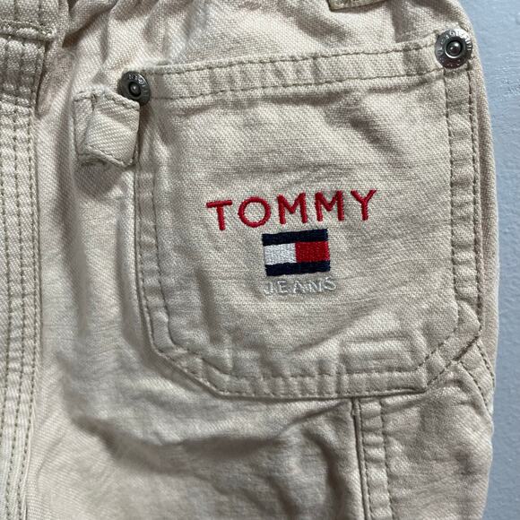 Vintage Y2K Khaki Tommy Hilfiger Tommy Jeans Boy's Carpenter Shorts 4 - Picture 3 of 6
